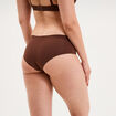 Shorty microfibre sans coutures marron femme
