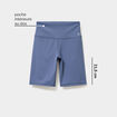 Short cycliste de sport taille haute bleu fonc&eacute; femme