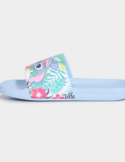 Mules de plage Stitch bleu femme