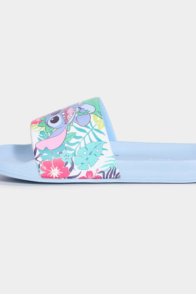 Mules de plage Stitch bleu femme
