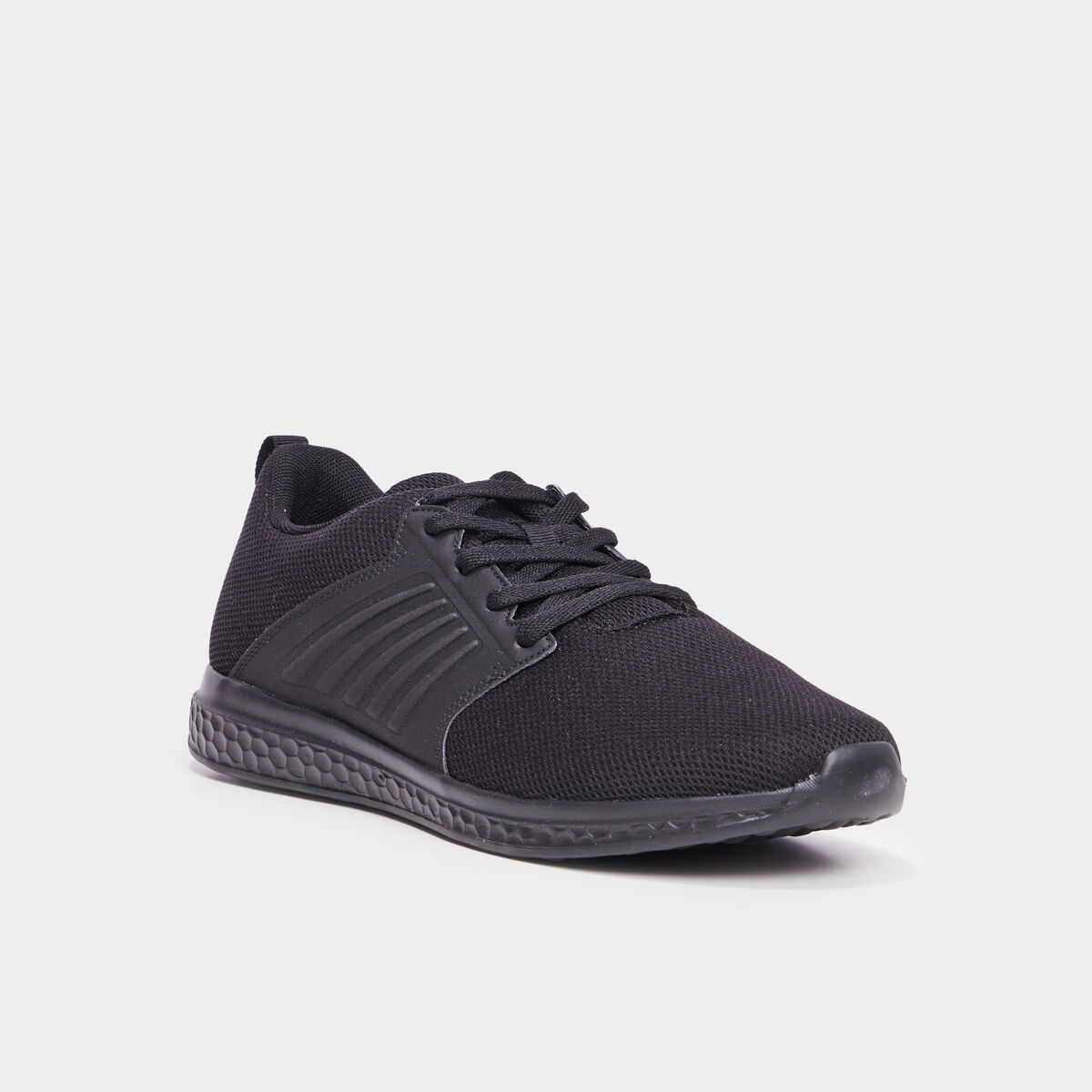 Baskets running à lacets noir homme