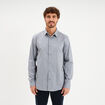 Chemise stretch manches longues bleu gris homme