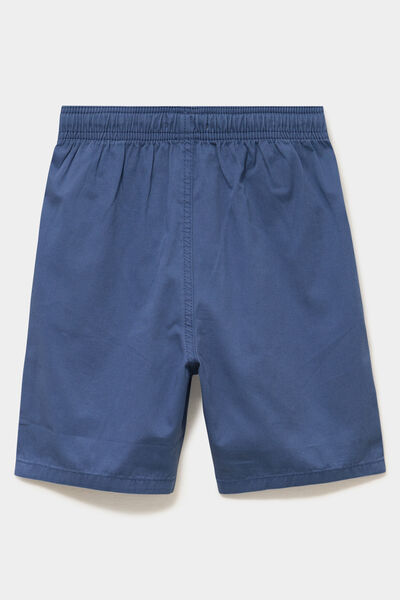 Bermuda short loose &eacute;lastiqu&eacute; coton bleu fonc&eacute; gar&ccedil;on