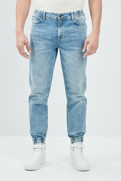 Jeans regular denim bleach homme
