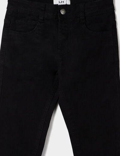 Pantalon regular avec poches noir gar&ccedil;on