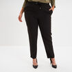 Pantalon city paperbag taille &eacute;lastiqu&eacute;e noir femme grande taille
