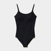 Body padd&eacute; bretelles fines microfibre noir femme