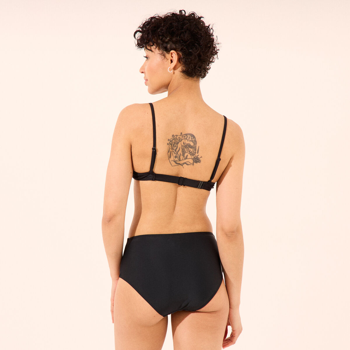Haut de maillot de bain forme push up noir femme