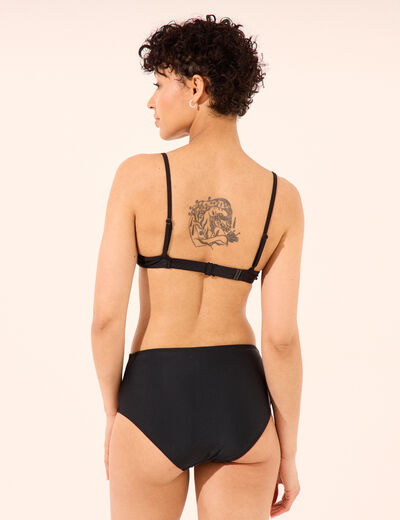 Haut de maillot de bain forme push up noir femme