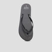 Tongs semelle plate noir femme