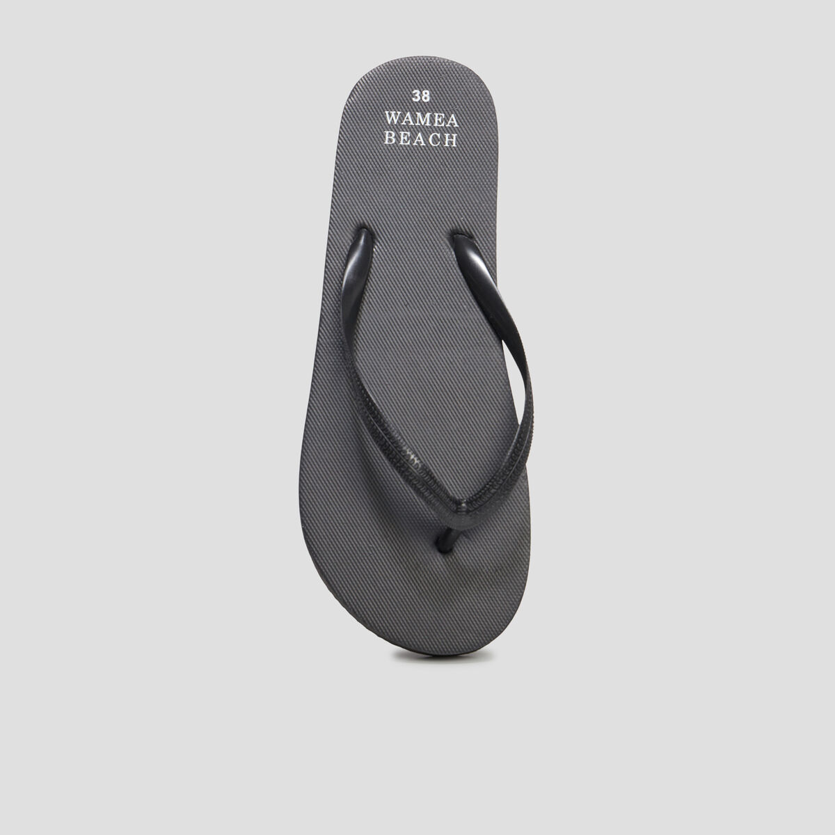 Tongs semelle plate noir femme