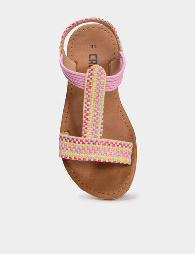 Sandales rose fille