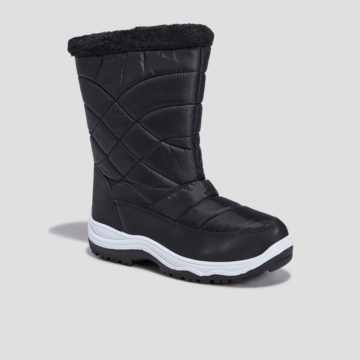 Bottes de neige fourr&eacute;es noir femme