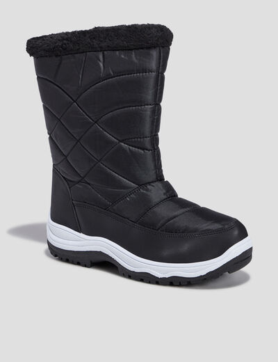 Bottes de neige fourrées noir femme
