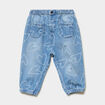 Jean denim bas resserr&eacute; coton denim stone b&eacute;b&eacute; fille