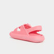 Mules de plage avec boucles rose fille