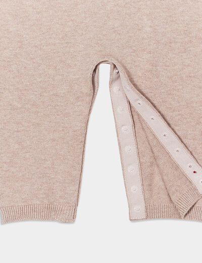 Combinaison tricot coton Kimbaloo taupe bébé garçon
