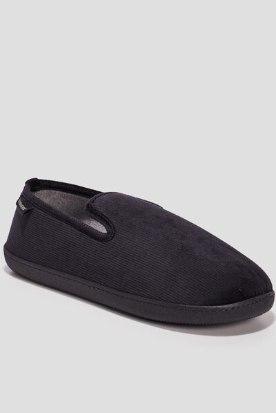 Chaussons charentaises Isotoner noir homme