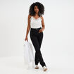 Jeans regular 5 poches coton Creeks denim noir femme