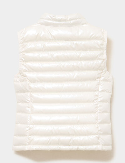 Doudoune l&eacute;g&egrave;re sans manches imperm&eacute;able blanc fille