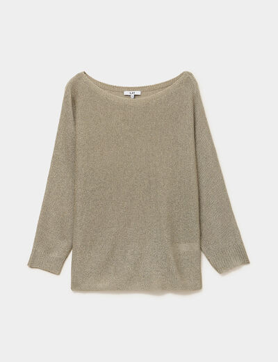 Pull manches longues vert kaki femme