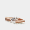 Mules Kickers Kickeyra gris argent femme