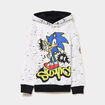 Sweat hoodie à capuche Sonic blanc garçon