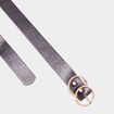 Ceinture avec double boucle noir femme