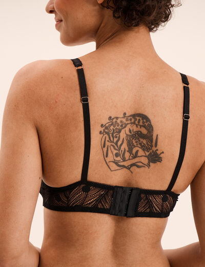 Soutien-gorge padd&eacute; noir femme