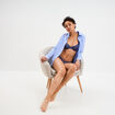 Soutien-gorge emboîtant dentelle bleu gris femme