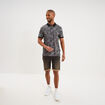 Polo jersey droit manches courtes coton noir homme