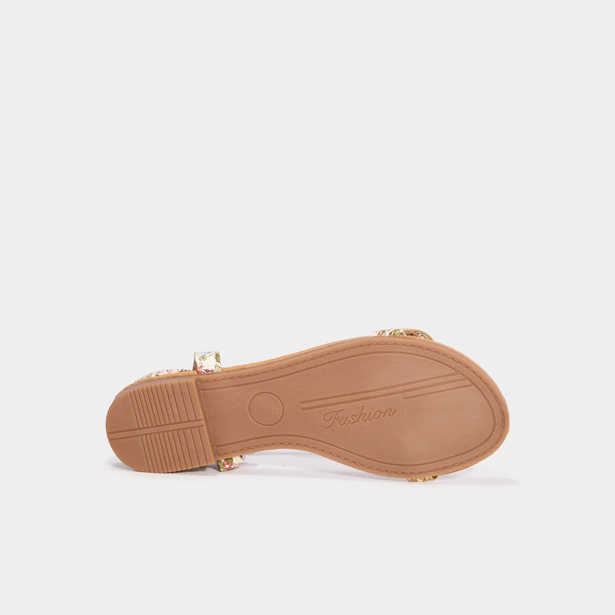 Sandales foulard bout rond &eacute;lastiqu&eacute;es blanc femme
