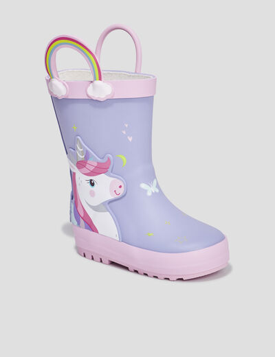 Bottes de pluie multicolore bébé fille