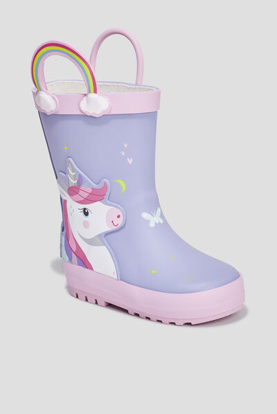 Bottes de pluie multicolore bébé fille
