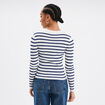 Pull c&ocirc;tel&eacute; manches longues Creeks ecru femme