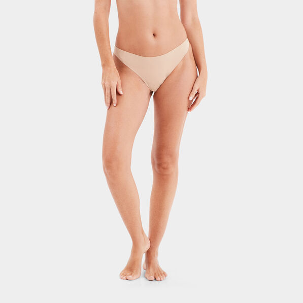String microfibre sans coutures beige femme