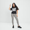 T-shirt manches courtes Snoopy noir femme