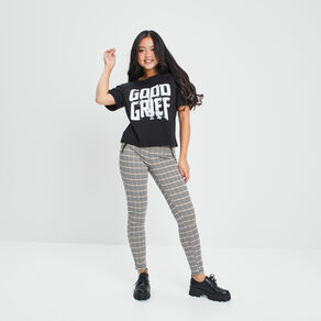 T-shirt manches courtes Snoopy noir femme