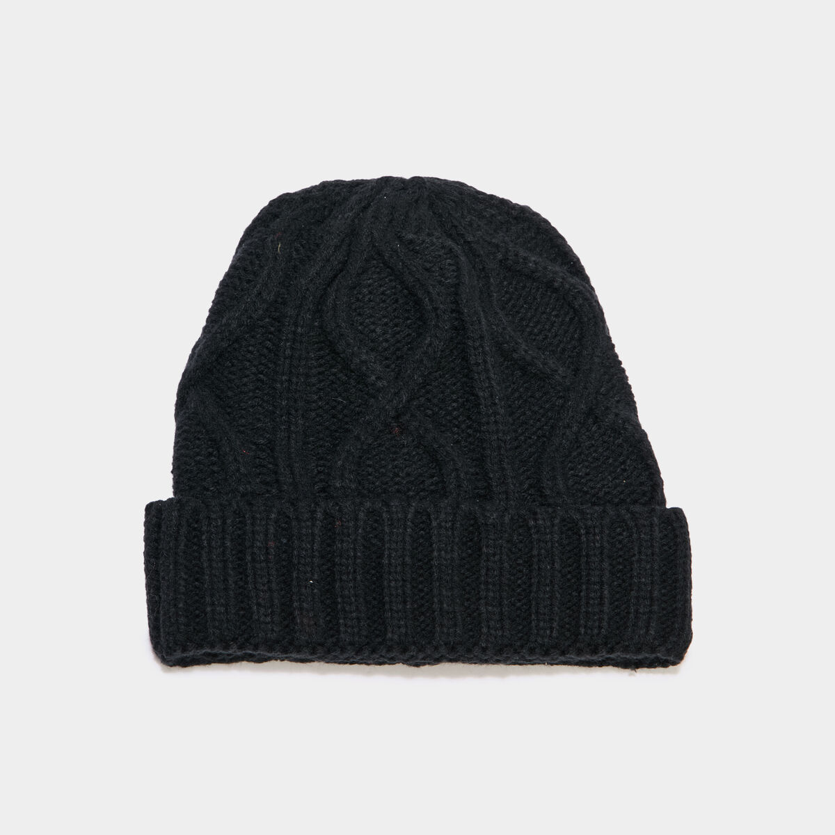 Bonnet &agrave; torsades noir homme