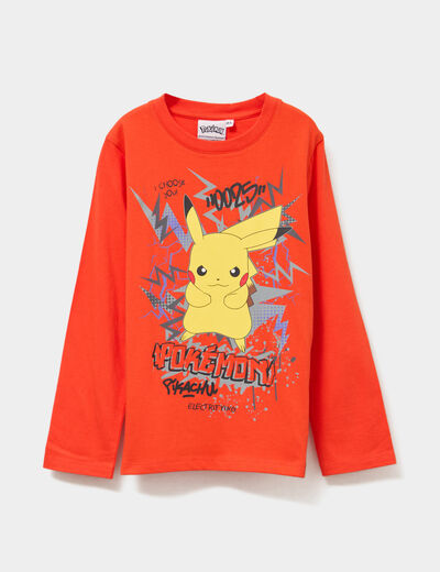 T-shirt manches longues Pokémon Pikachu orange garçon
