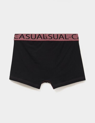 Lot 3 boxers coton majoritaire noir homme
