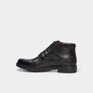 Bottines montantes zipp&eacute;es en cuir noir homme
