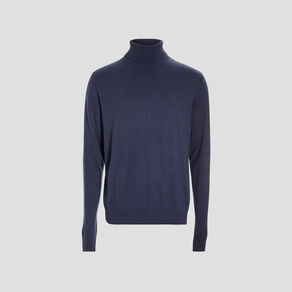 Pull avec col roulé bleu marine homme