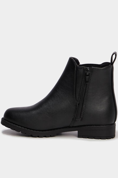Boots chelsea zipp&eacute;es noir fille