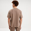 T-shirt col rond coupe relax coton &eacute;pais gris homme