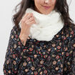 Snood avec torsades ivoire femme