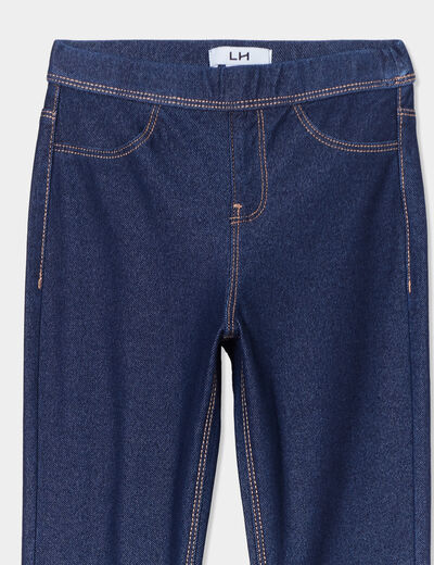 Jegging taille standard coton bleu fille