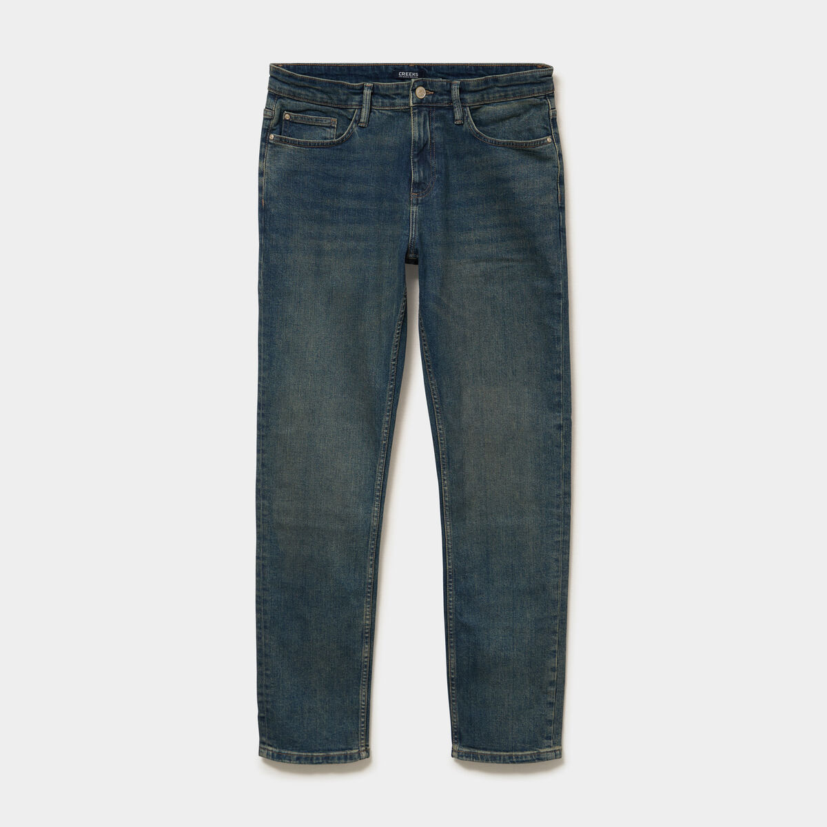 Jeans regular 5 poches denim dirty homme