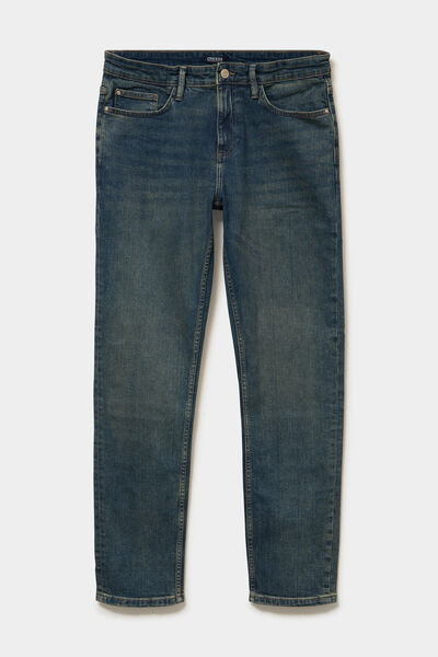 Jeans regular 5 poches denim dirty homme