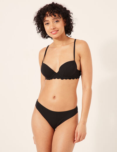 Haut de maillot push up coordonnable noir femme